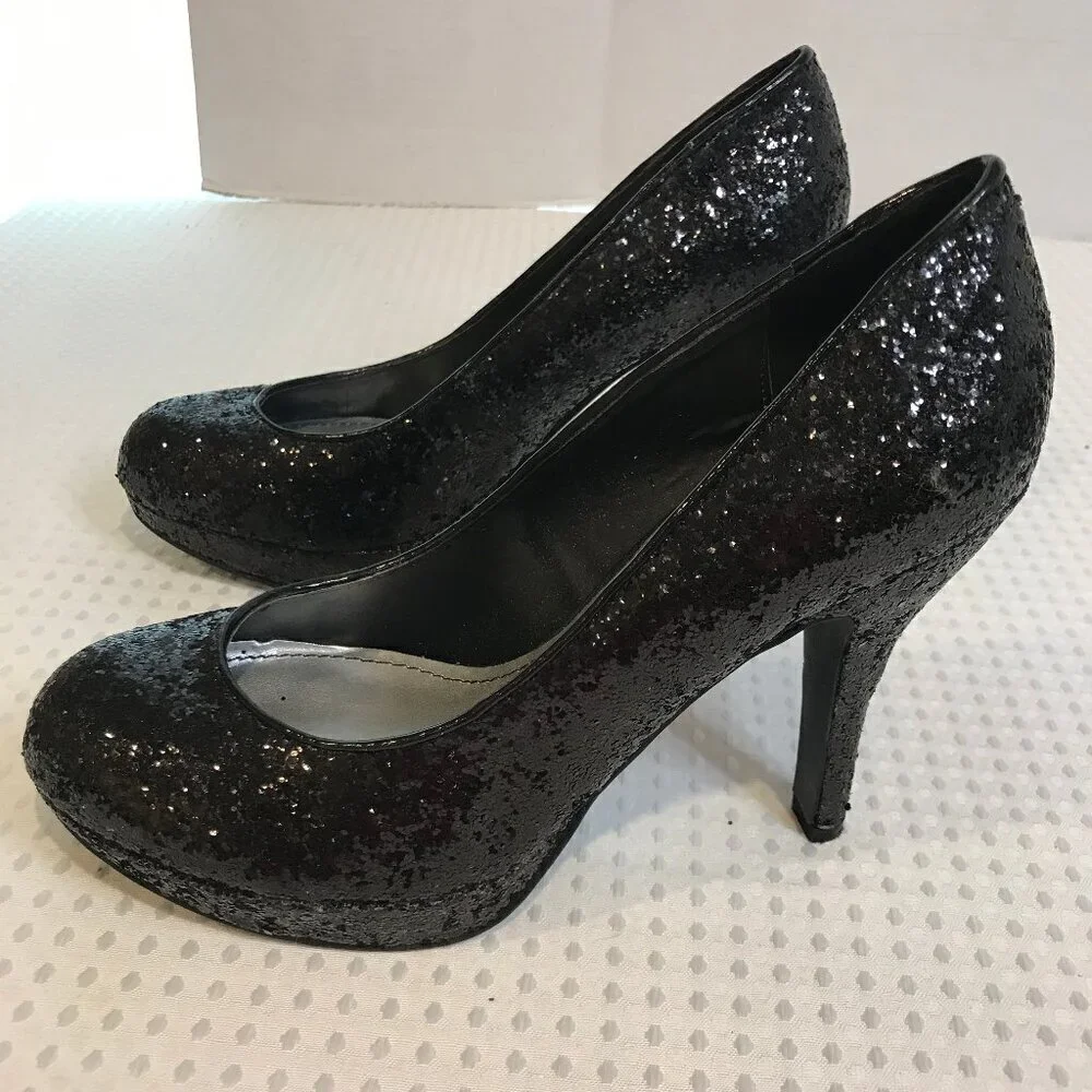 FERGALICIOUS BY FERGIE NELLY TOO GLITTER HEEL SHOES SIZE 7M